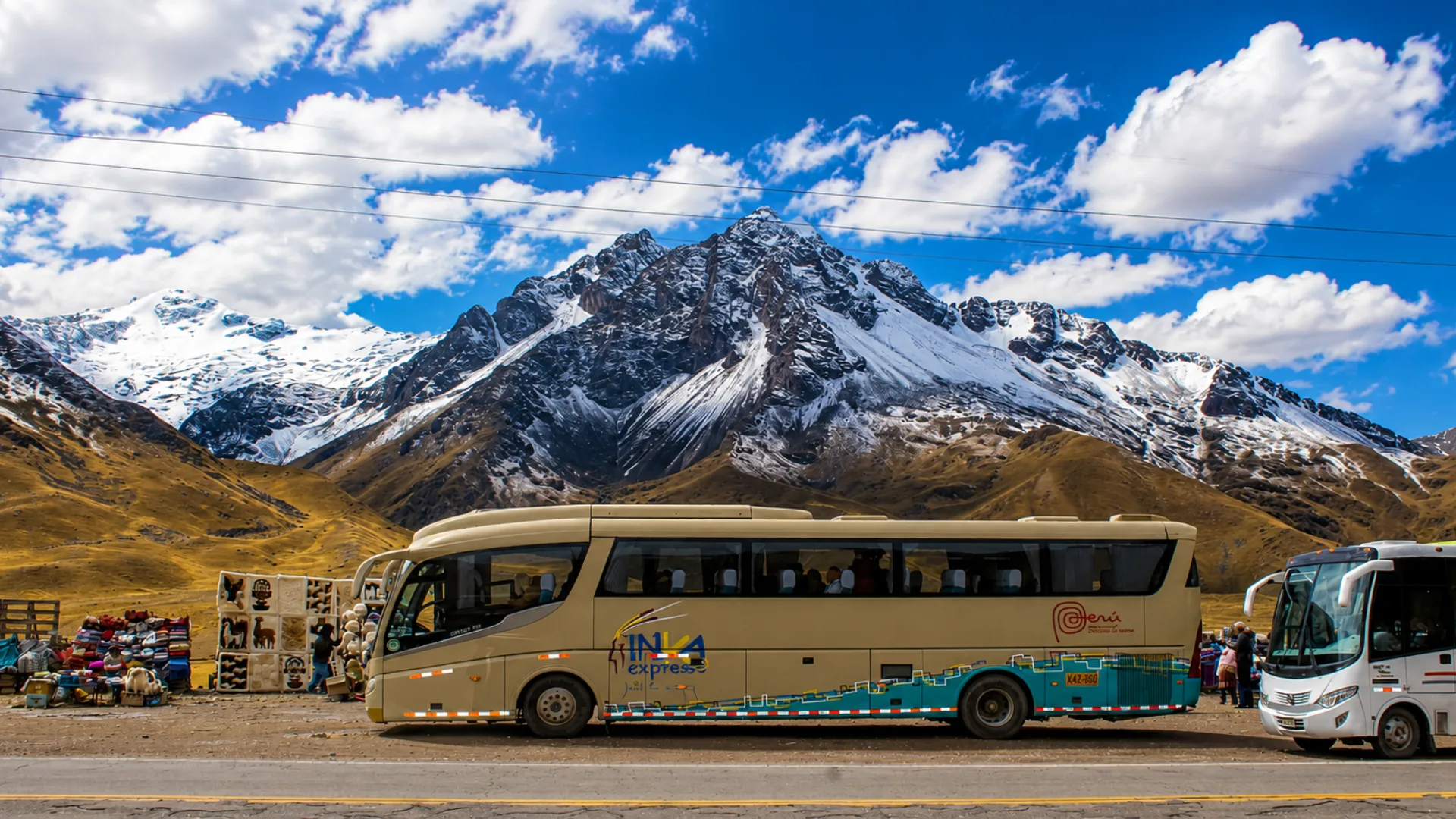 Cusco to Puno bus traveling through the Peruvian Andes