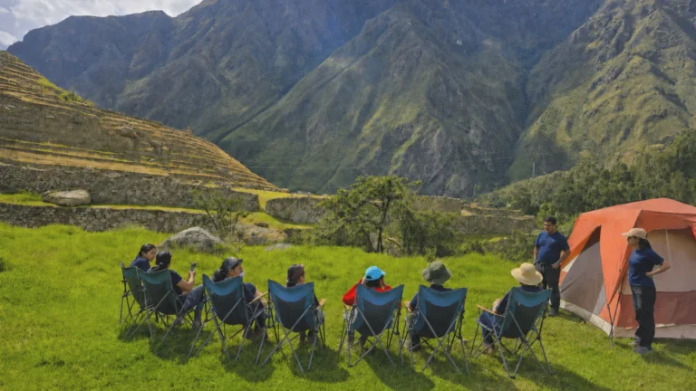 Luxury Inca Trail campsite in the Andes