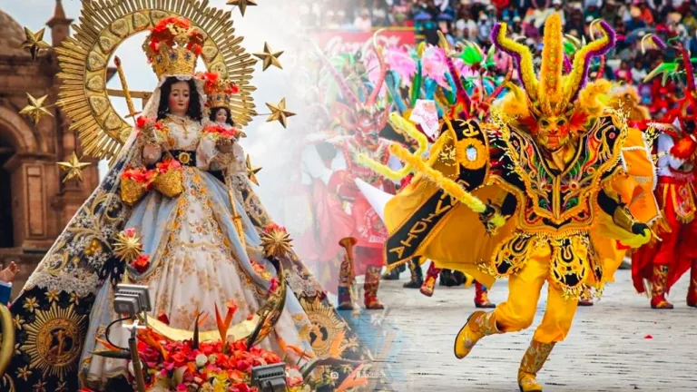 Dancers perform during the Candelaria Festival 2026 in Puno, Peru