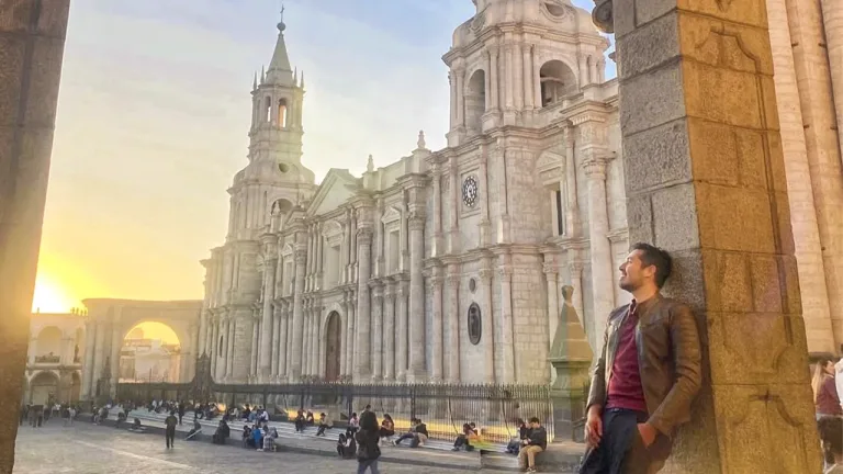 Tourists visiting Colca Valley during Easter Week in Arequipa