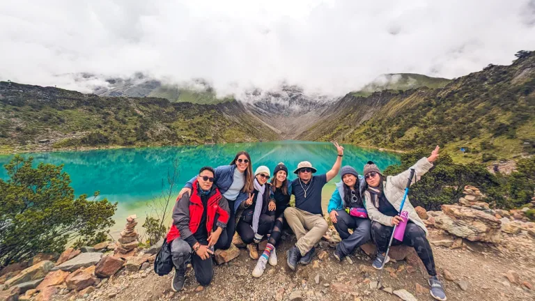Humantay Lake with Salkantay Mountain in Cusco after a new tourist access route was opened