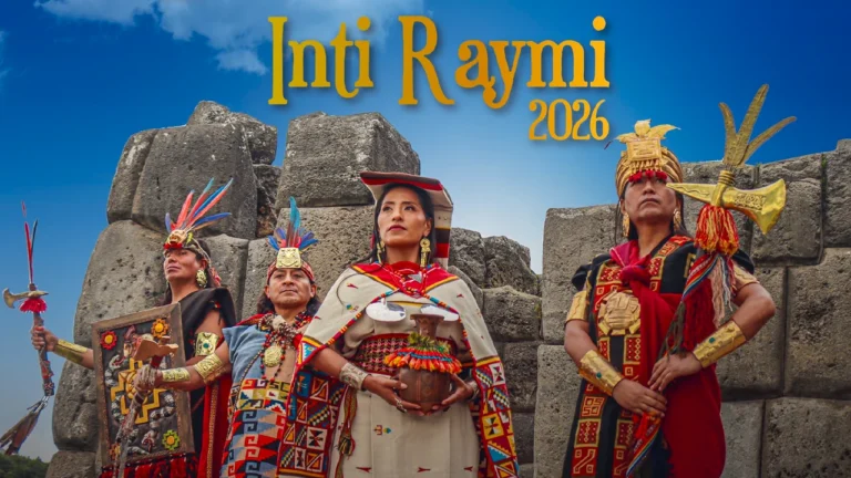 The Inca takes part in the Inti Raymi 2026 reenactment at Sacsayhuamán in Cusco.