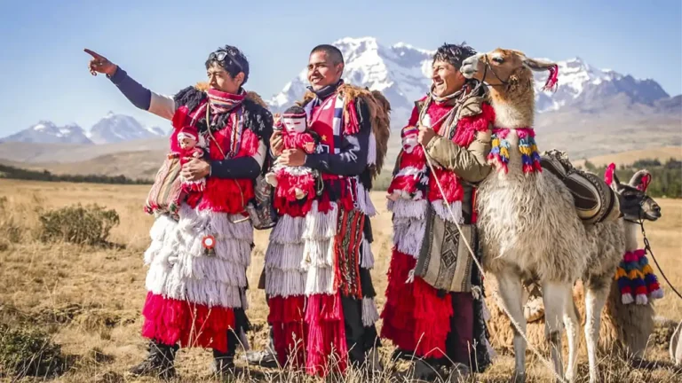 Pilgrims and dancers take part in the Lord of Qoyllur Rit’i festival in Cusco