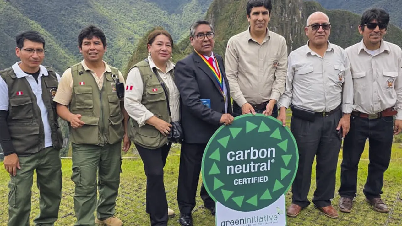 Vista panorámica de Machu Picchu, reconocido por tercera vez como destino turístico carbono neutral