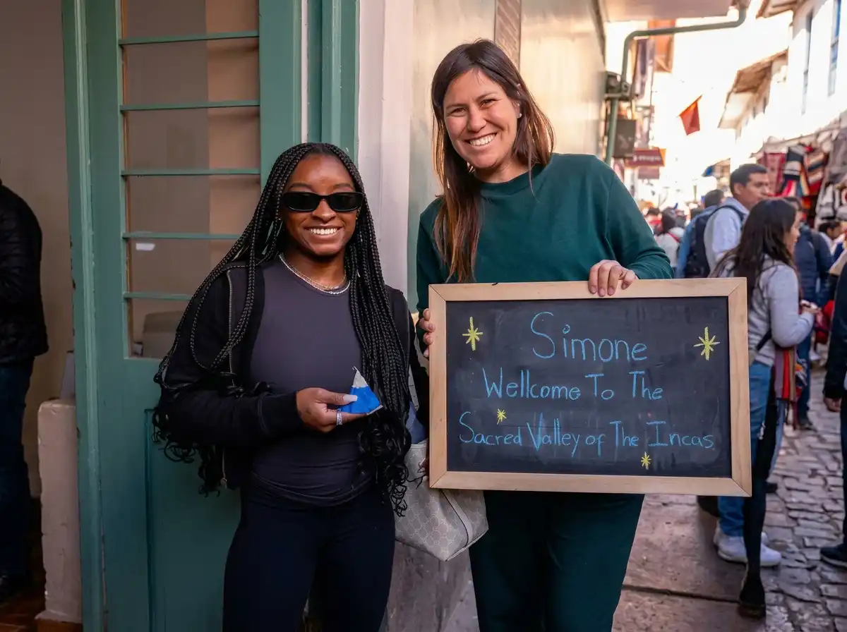 Simone Biles toured the Sacred Valley of the Incas.