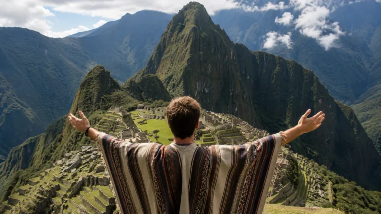 tourist at Machupicchu
