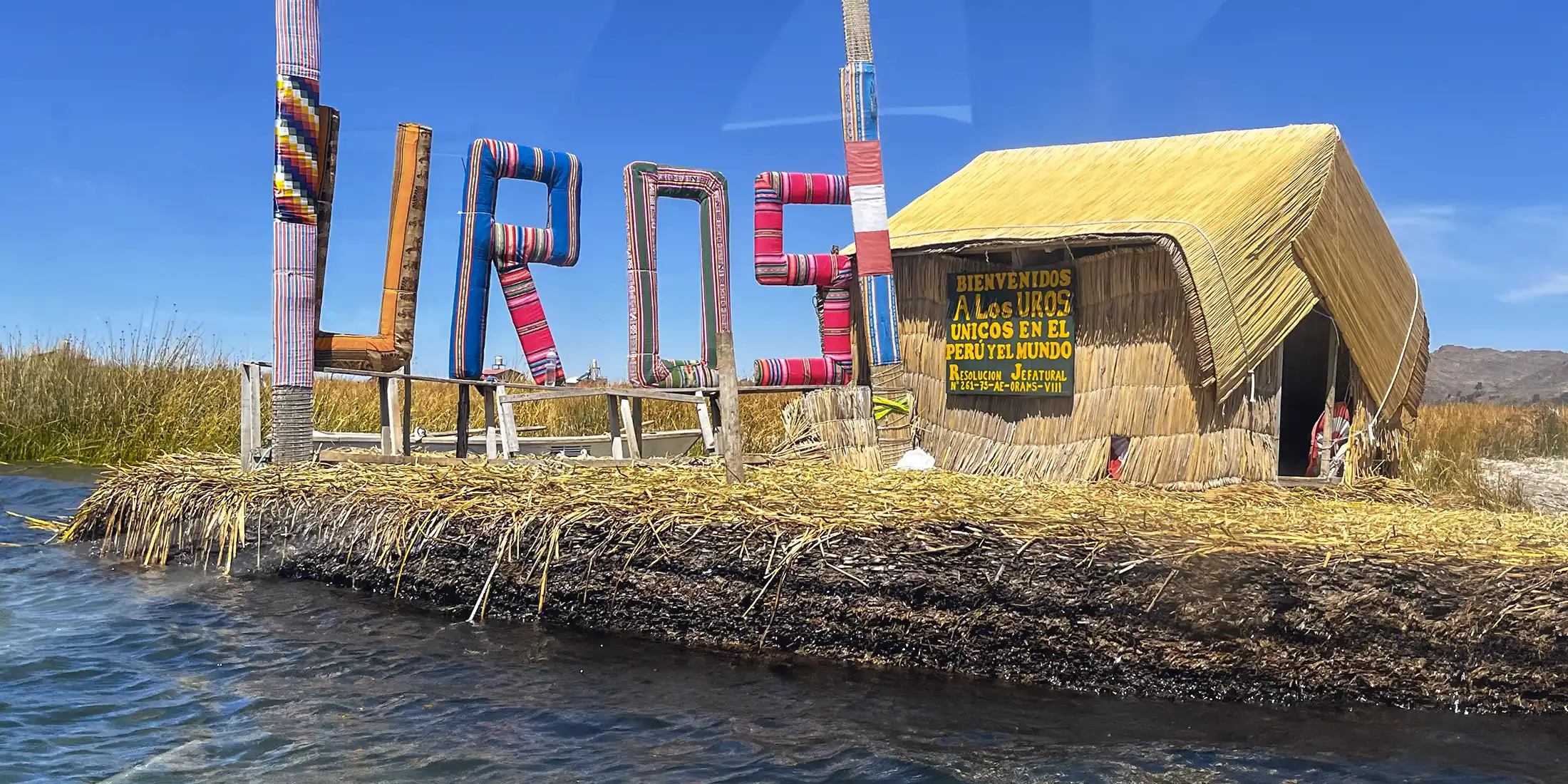 Uros floating islands of Puno Peru